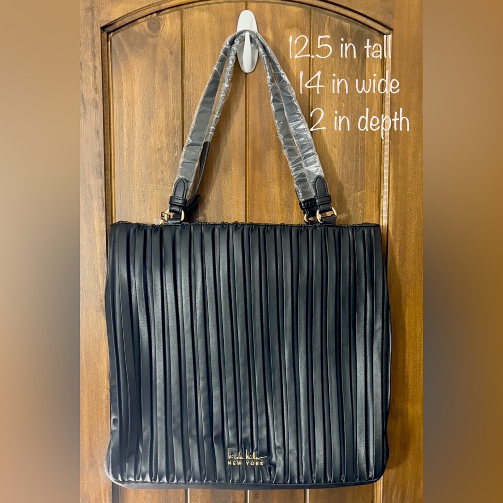Nicole Miller Black Tote Bag